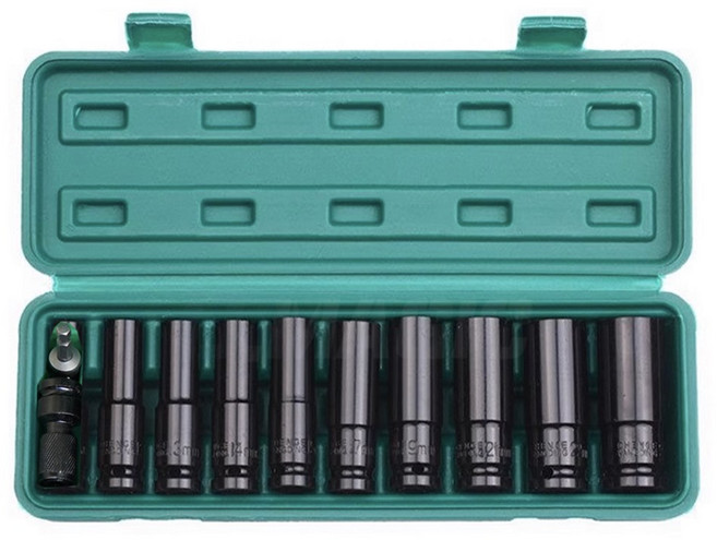 디매직 임팩 롱 복스알 소켓렌치 11PCS, 1세트, 복스알 11PCS