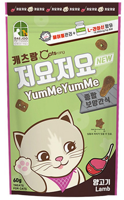 캐츠랑 저요저요 고양이 보양간식, 양고기, 60g, 1개