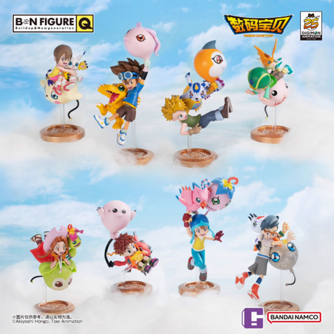 반다이남코 BN FIGURE Q 디지몬 어드벤처 25th Anniversary Ver 피규어 랜덤발송, 1개