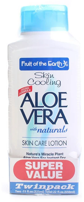 Fruit Of The Earth 스킨 쿨링 알로에 베라 스킨 케어 로션 트윈 팩, 325ml, 2개 - 쿠팡