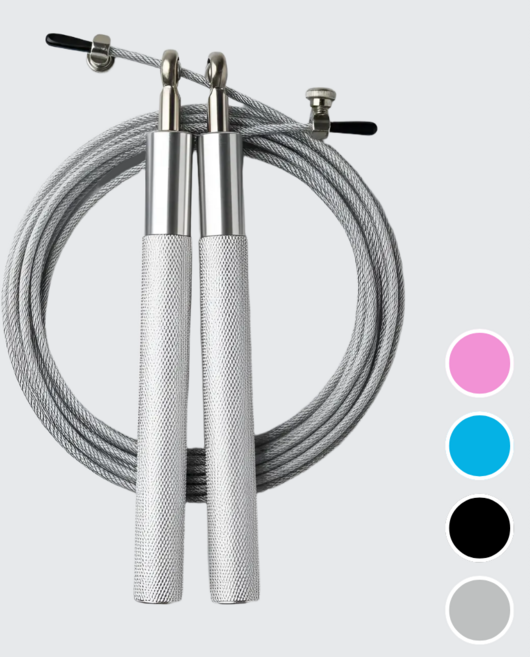 레마르 저소음 베어링 와이어 줄넘기, 1개, 실버