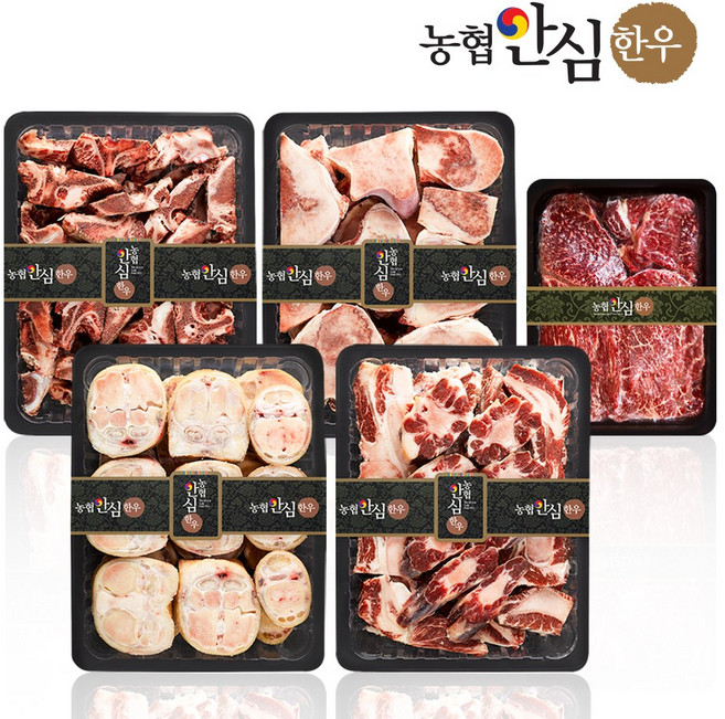 [농협안심한우] 보신한판+국거리 8.6kg (사골 잡뼈 꼬리반골 우족 국거리), 1개