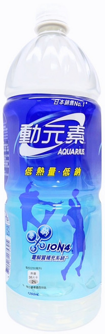 AQUARIUS 動元素 運動飲料 低熱量、低鈉, 12個, 1.25L