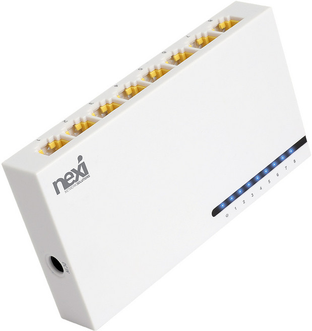 넥시 8포트 기가비트 스위치허브, NX-SG1008N, 1개