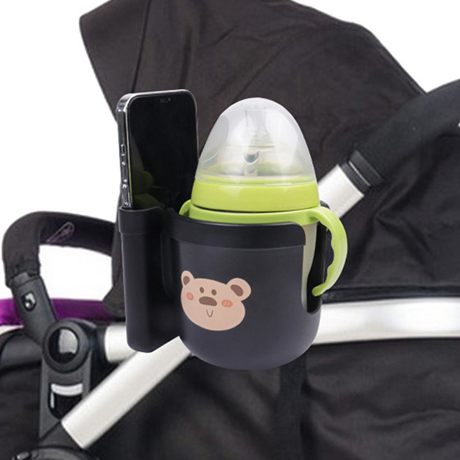 [티케이샵] 유모차 2in1 컵홀더 핸드폰홀더, 1개, 곰돌이