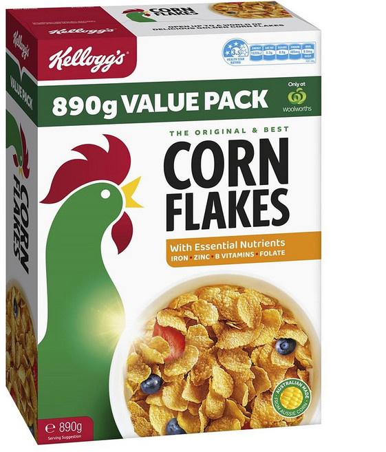 Kellogg's 켈로그 콘 플레이크 브렉퍼스트 시리얼, 890g, 2개