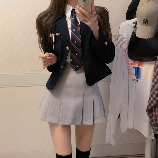 學院風JK套裝 西裝外套 襯衫 百褶裙