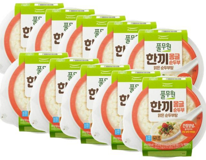 풀무원 한끼몽글순두부 맑은순두부탕, 옵션 x 10개, 269g, 10개