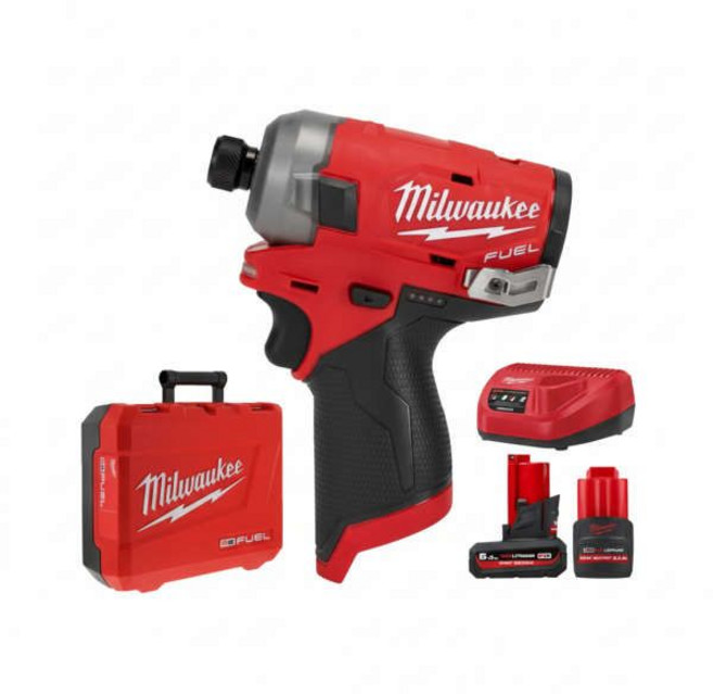 [밀워키]12V2.5A5.0A FUEL충전임팩드라이버M12FQID-5252C배터리2개(오일펄스)