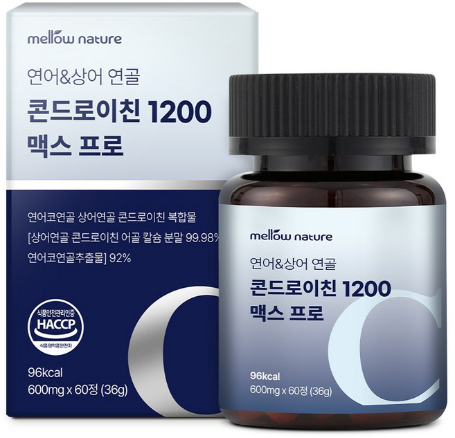 멜로우네이쳐 연어 상어 연골 콘드로이친 1200 맥스프로, 1개, 60정