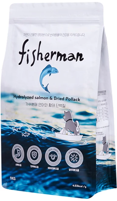 내추럴사이언스 강아지 사료 피쉬어맨 가수분해 알러지 전연령 연어와 황태, 1개, 1kg, 연어+황태 - 쿠팡