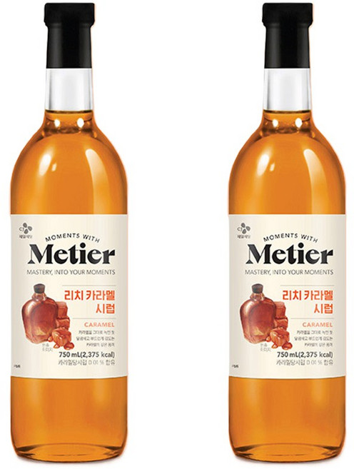 메티에 리치카라멜향시럽, 750ml, 2개