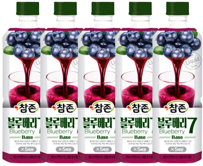 참존 블루베리7 원액 농축액 음료베이스, 5개, 835ml