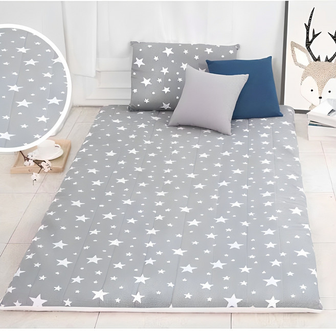 팜파스 누빔커버 매트커버 요커버 라텍스커버 메모리폼커버 멀티싱글 싱글 슈퍼싱글 더블 퀸, 스타그레이(누빔)