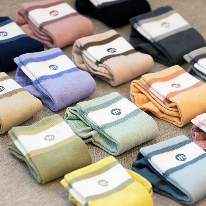 멜킨 필라테스양말 롱삭스 풀토우 요가 논슬립 프리미엄, 오트밀베이지, 더블 라인_롱삭스 풀토우