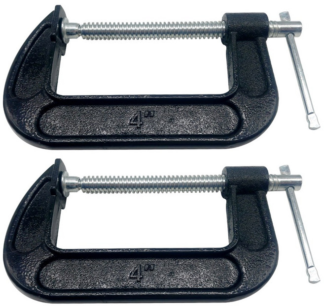 C형 클램프 4인치 105mm G형 목공용, 2개