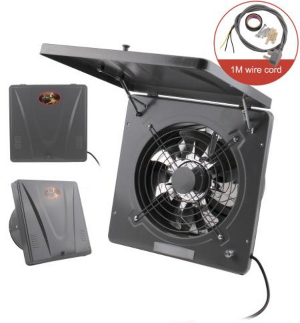 환풍기 욕실 주방환풍기 주방 10 인치 벽걸이 형 배기 팬 플립 탑 강력한 범위 후드 및 바베큐 220V 용 연기 환기 공기 추출기, 10 inch, Grey