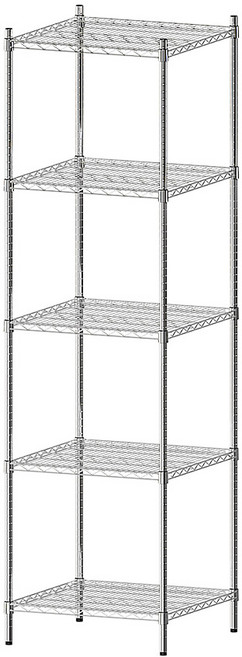 dayneeds 荷重型 60x60x210公分 五層電鍍波浪架, 【dayneeds】荷重型 60x60x210公分 五層電鍍(鎖管)波浪架, 1個