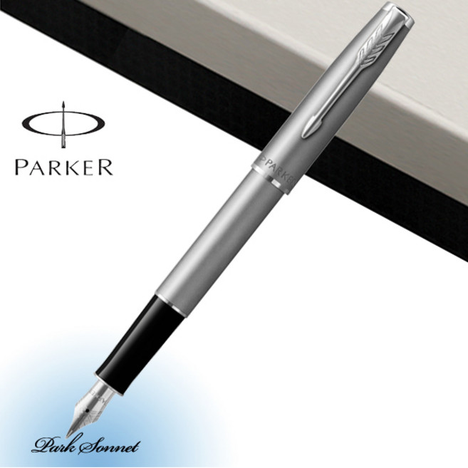 파카 소네트 에센셜 스텐레스 스틸 CT 만년필 / 무료선물포장, F촉(보통촉), 각인신청