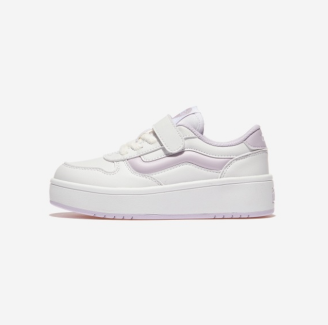 반스 국내매장정품 화이트 연핑크 키즈 아동용 벨크로 운동화 스니커즈 단화