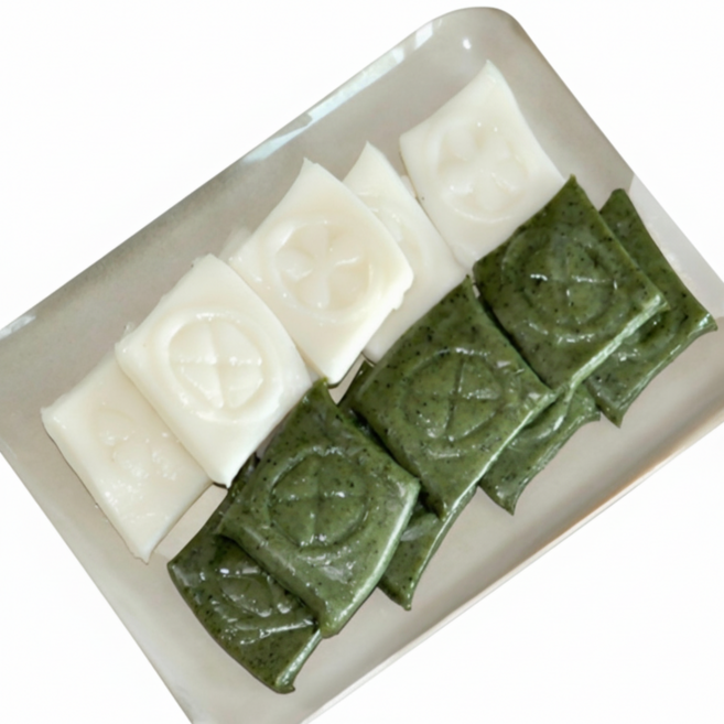 호해 무설탕 절편 쑥 떡 쑥절편 흰절편 다이어트 당뇨 간식 아침 식사대용, 1박스, 1kg