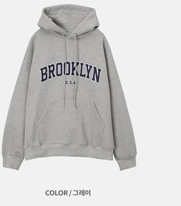 OPB BROOKLYN刺繡重磅帽T 寬鬆落肩情侶款 秋冬保暖韓國潮流