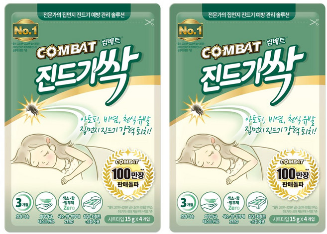 컴배트 진드기 싹, 60g, 2개