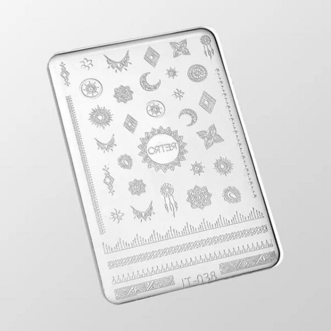 네일용스티커 네일 몰드 타로 크리스마스 할로윈 3D 조각 실리콘 아트 DIY 매니큐어 데코 도구, 1개, 37 38