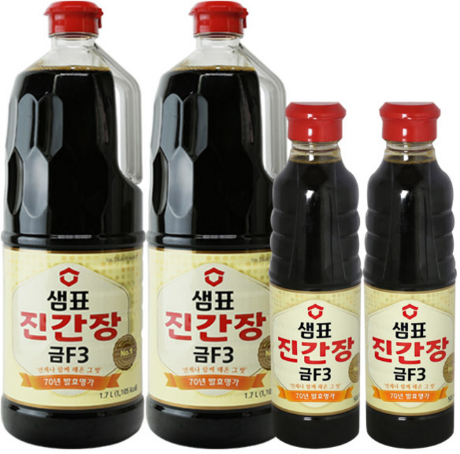 샘표 진간장 금F-3 (1.7L+ 500ml) 2세트 총 2200ml, 2개, 2.2L