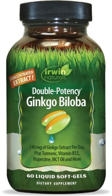 Irwin Naturals Double-Potency Ginkgo Biloba 240mg Extra Strength Health Supplement - Enhance Memor, 1개, 60정 - 쿠팡