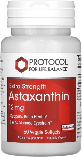Protocol for Life Balance 아스타잔틴 엑스트라 강도 12mg 베지 소프트젤 60정, ProtocolforLifeBalance아스타잔틴엑스트, 1개 - 쿠팡