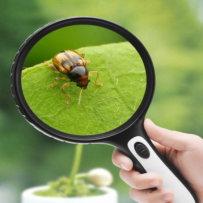 고배율 LED 조명 휴대용 독서등 확대경 밝은조명 넓은시야 책상용 휴대형 돋보기, ELED왕돋보기, ELED왕돋보기, 1개