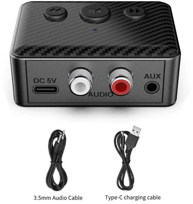 Bluetooth 5.4 오디오 수신기 어댑터 무선 스테레오 음악 3.5mm AUX R/L RCA 데스크탑 스피커 앰프 용 U 디, 01 CHINA, 01 NO RCA Cable