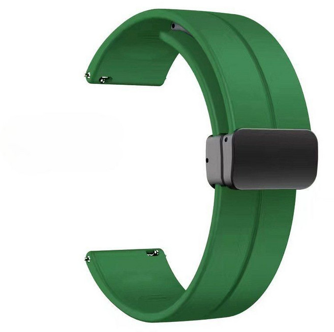 어메이즈핏 티렉스3 스트랩 통기성 메쉬 실리콘 밴드, Amazfit-trex t-rex 프로, 그린 마그네틱 버클, 1개