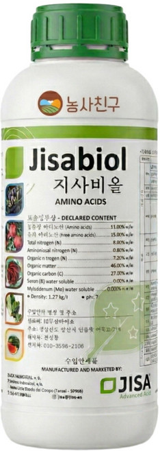 농사친구 지사비올 사과 고추 냉해 약해 예방 아미노산제, 1개, 1L
