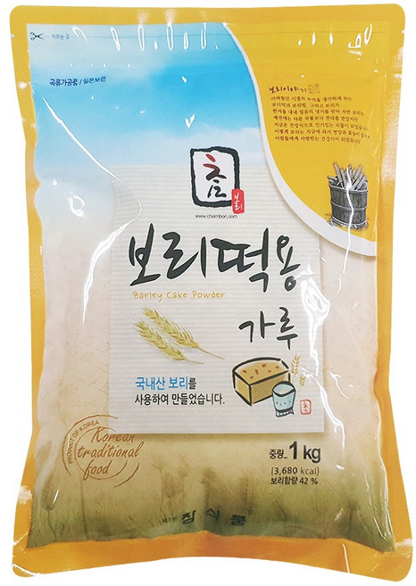 참식품 Offcial 보리떡용 가루, 1kg, 1개