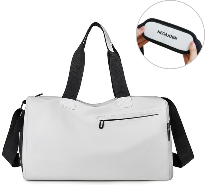 네가좋은 깨끗한 신발분리 운동 헬스 가방 더플백 보스턴 백, 대형 화이트, 1개