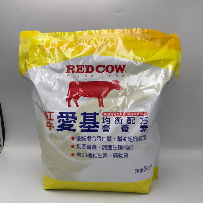 RED COW 紅牛 愛基 均衡配方營養素 3公斤, 1個