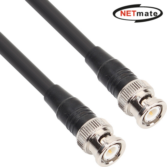 강원전자 넷메이트 NMC-HFBT1 5C-HFBT BNC-BNC 동축 케이블(동복강선/4합/75Ω) 1m, 다우리쿠팡 본상품선택, 1개