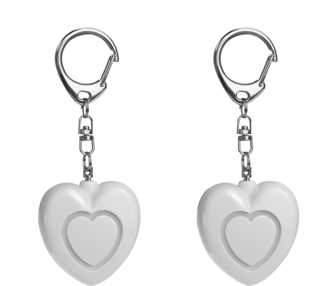 세이프모아 호신용 키링 경보기, 화이트+화이트