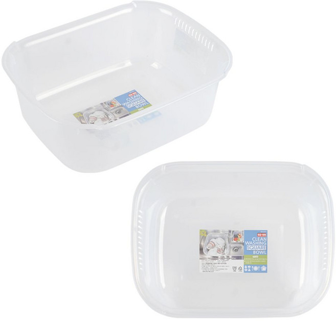 클리어 직사각 싱크대야 - 대 (002785), 1개, 상세페이지 참조