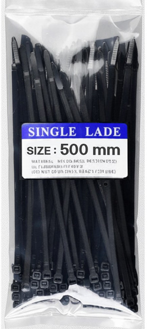 싱글레이드 고강도 PA66 케이블타이 특대형, 블랙, 100개