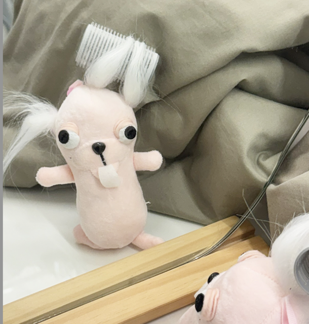 못생긴 치와와 강아지 동물 인형 키링