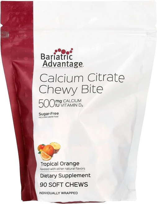 Bariatric Advantage 칼슘시트레이트 츄이 바이트 무설탕 트로피칼 오렌지 소프트 츄 90개 Advantage (베리아트릭 어드밴티지), 90정, 1개 - 쿠팡