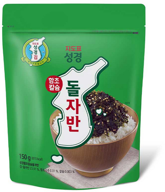 지도표 성경김 김자반 돌자반 영양 가득 함초칼슘자반 150g 1개, 지도표 성경김 김자반 돌자반 영양 가득 함초칼슘자반 1