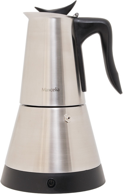 Maxcelia 瑪莎利亞 不鏽鋼電熱摩卡壺 300ml, C 送SANTO機能衣1件, MX-0230MM