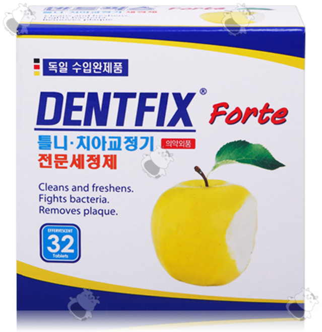 덴트픽스 틀니 치아교정기 전문세정제, 1개