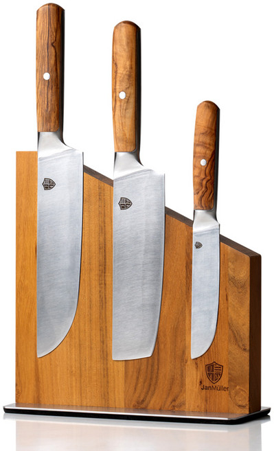 얀뮬러 주방 부엌 칼 블럭 4종 세트, 4종세트(유틸리티+쉐프+나키리+거치대), 1개