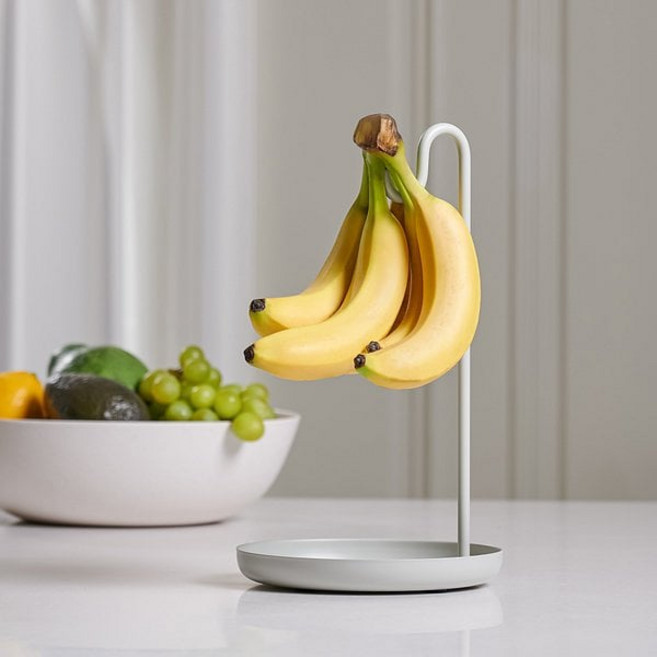 JAJU 바나나걸이 트레이 18x31.2CM 그레이 J71N903040200 529107, 화이트