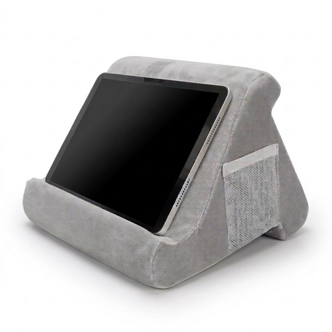 로젠스 푹신포근한 침대 소파 태블릿 쿠션 거치대, 1개, 그레이